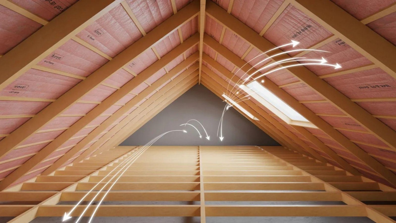 Diagram illustrating steps for insulating an attic, including materials and techniques for effective energy efficiency.
