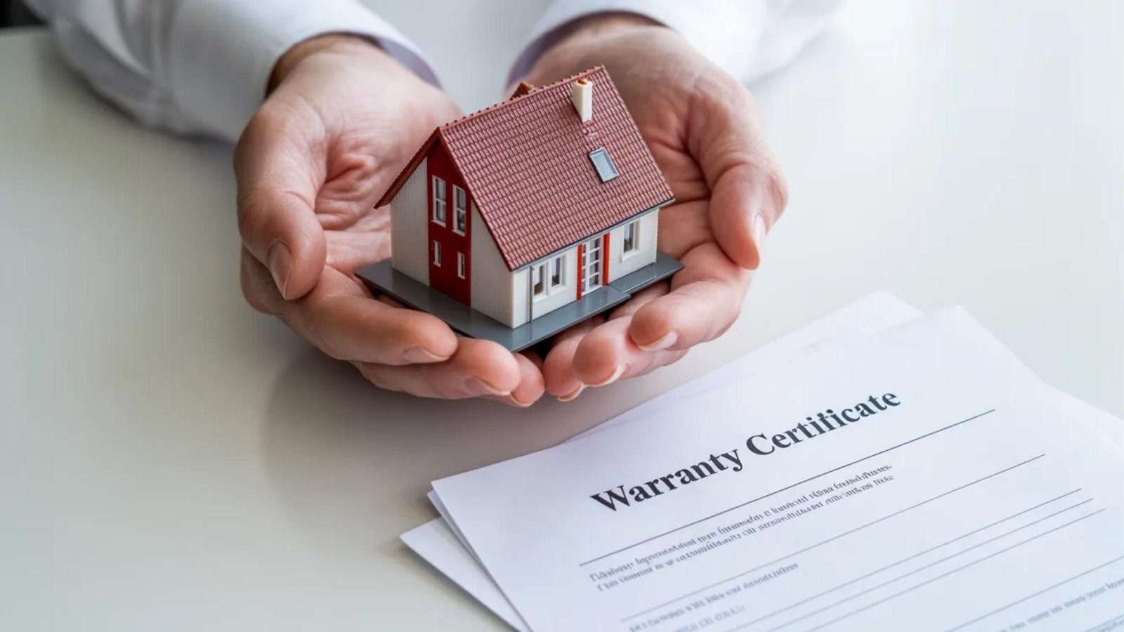 A person holds a small house model in their hands, showcasing a detailed architectural design.