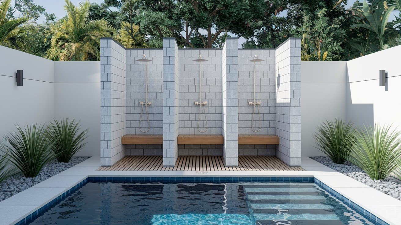 Add a Poolside Shower Stall