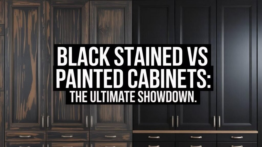 Black Stained vs Painted Cabinets