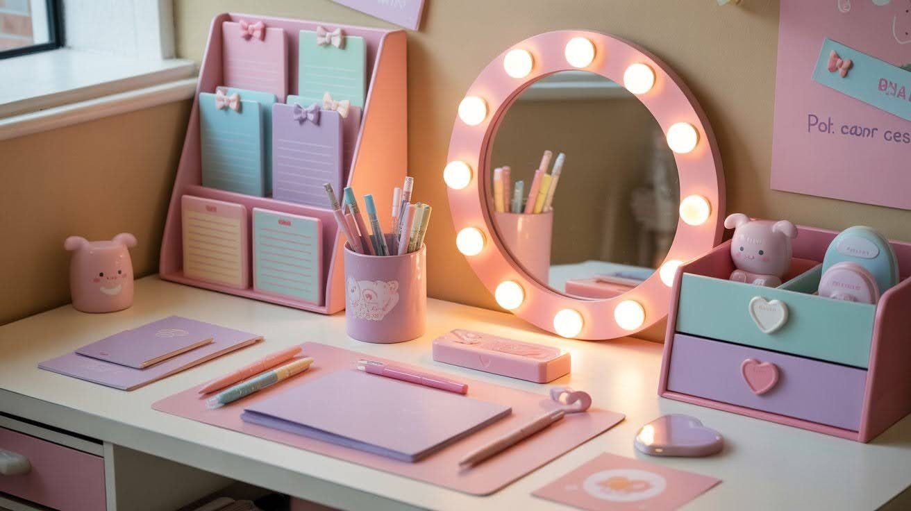 Cute Core Desk or Vanity Setup
