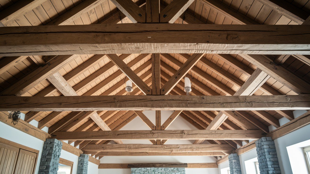 Exposed Beam Layout for Rustic Charm