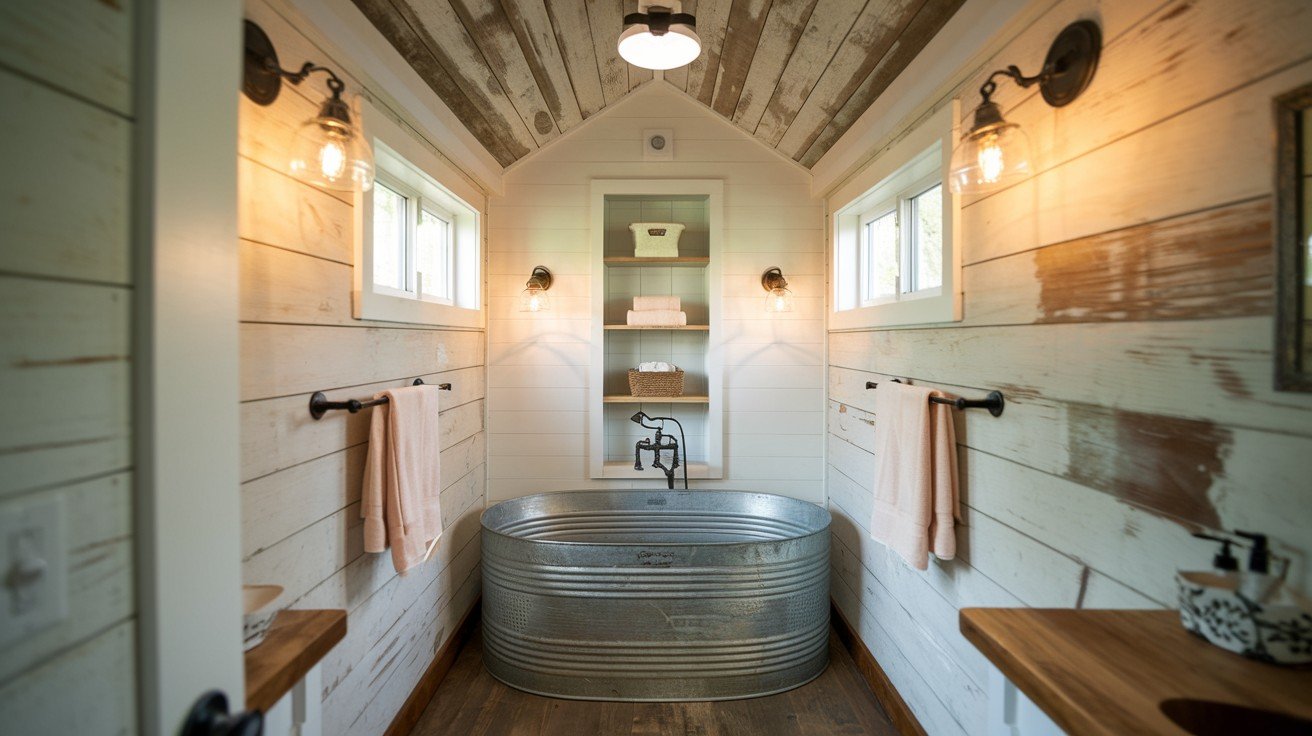 Farmhouse Layout with Central Soaking Area