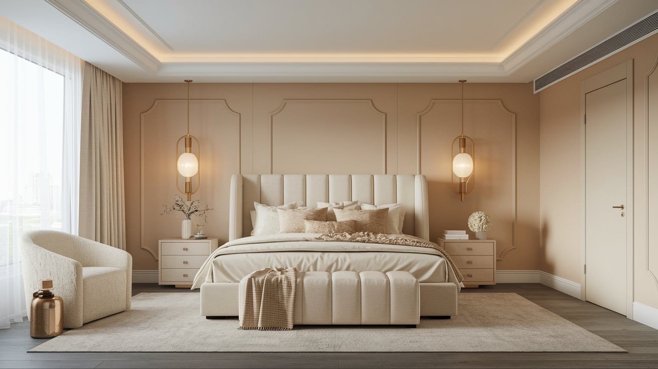 Luxe and Modern Beige Bedroom Ideas