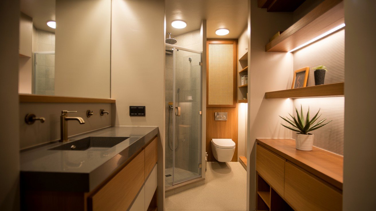 Multi-Zone Bathroom with Defined Functions