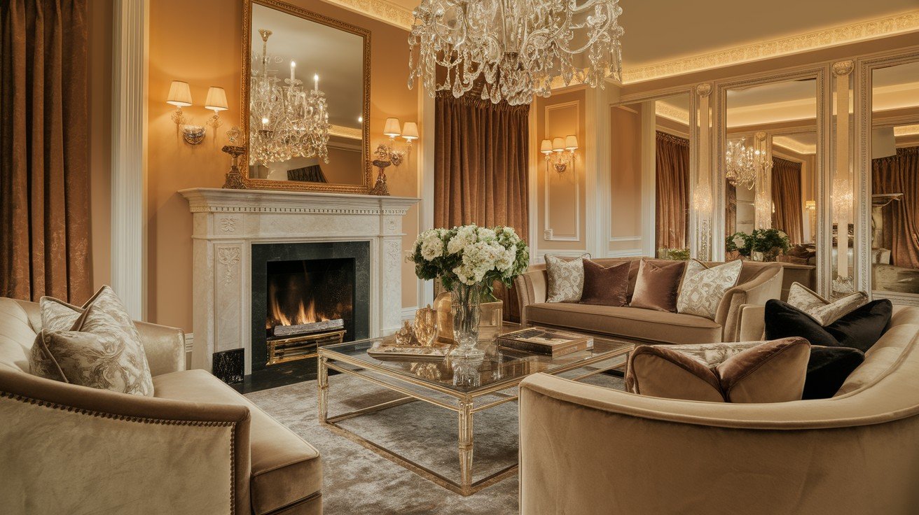 Polished Plaster Fireplace