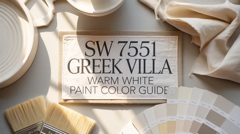 SW 7551 Greek Villa: Warm White Paint Color Guide SW 7551 Greek Villa