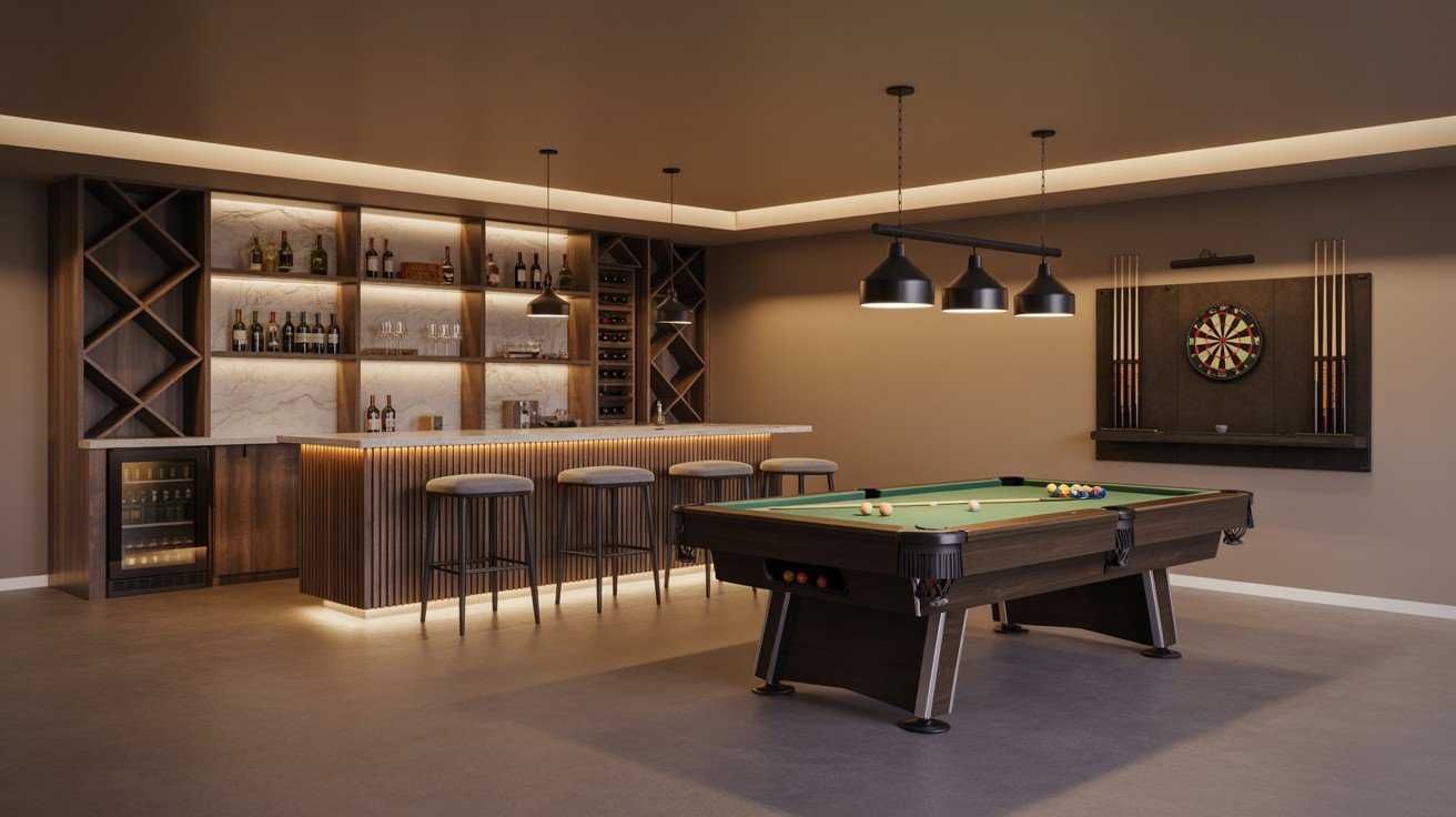 Pool Table and Bar Combo