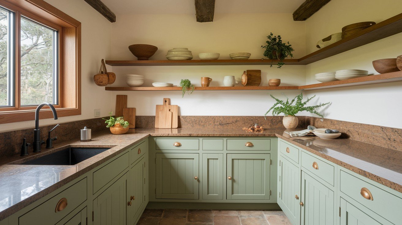 Sage Green or Olive Cabinets