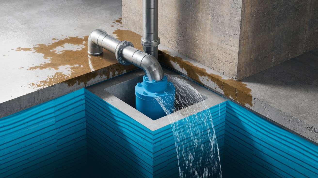 Sump Pit with Sump Pump Drain