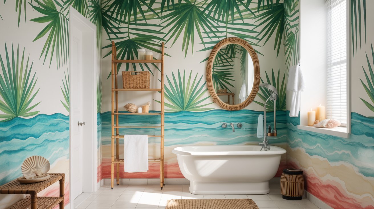 Tropical Paradise Theme Bring the Beach to Your Bathroom