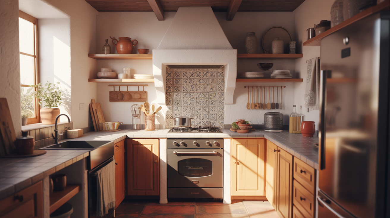 Compact Spanish Style Kitchen