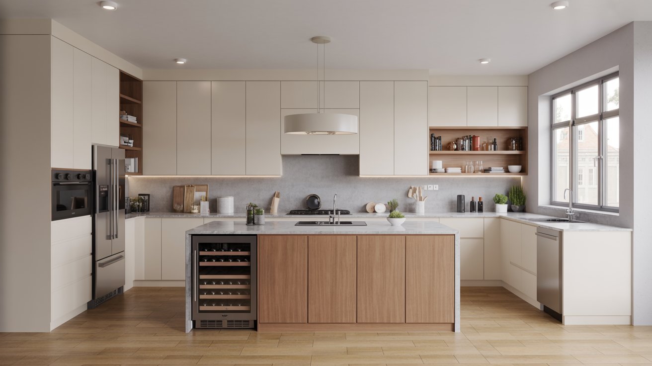 8. Island with Integrated Appliances
