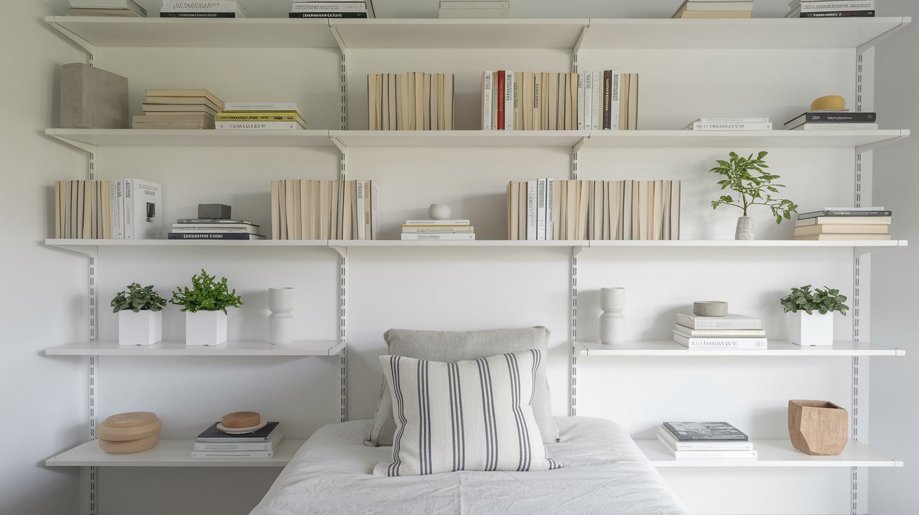 Open Shelving or Wall-Mounted Storage