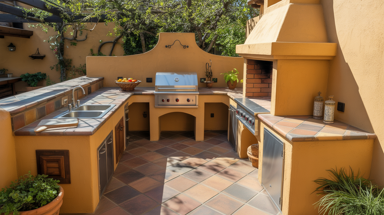 Outdoor Spanish Kitchen
