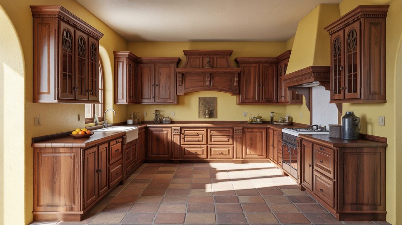 Dark Wood Cabinet Kitchen