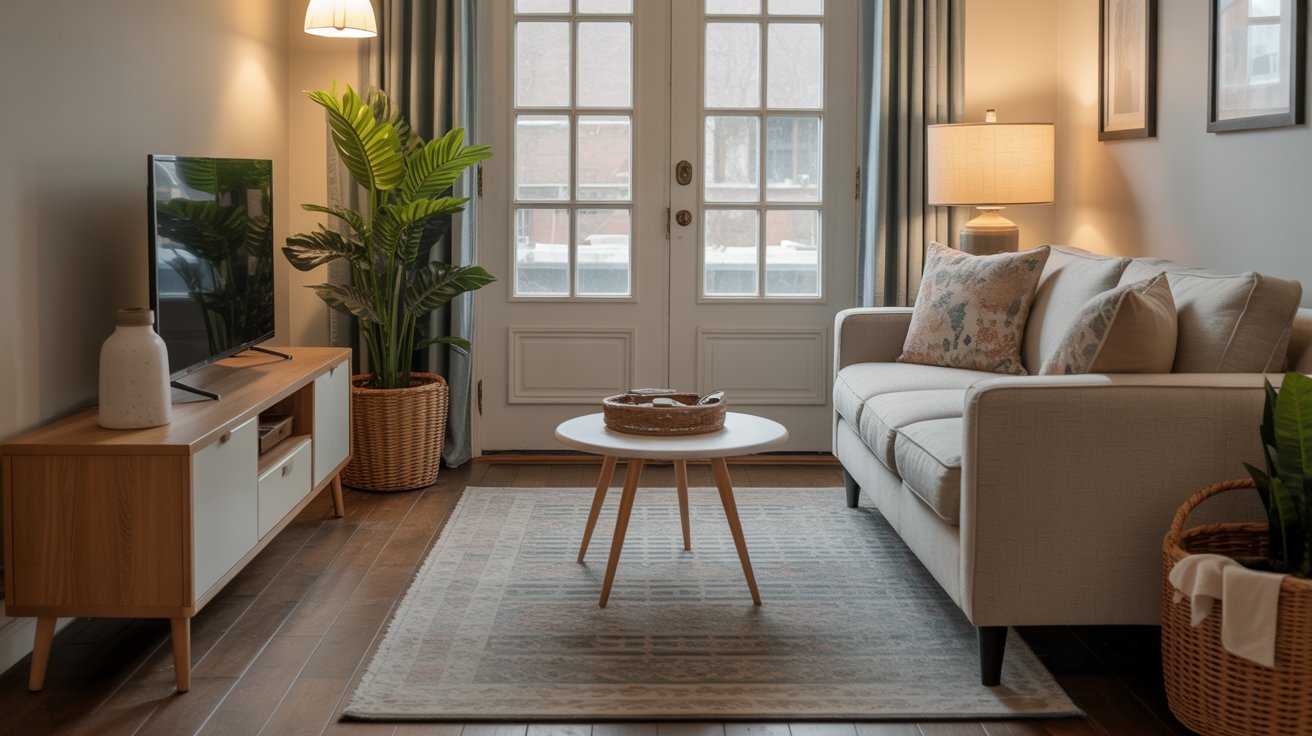 5. Area Rug to Anchor the Living Room Zone