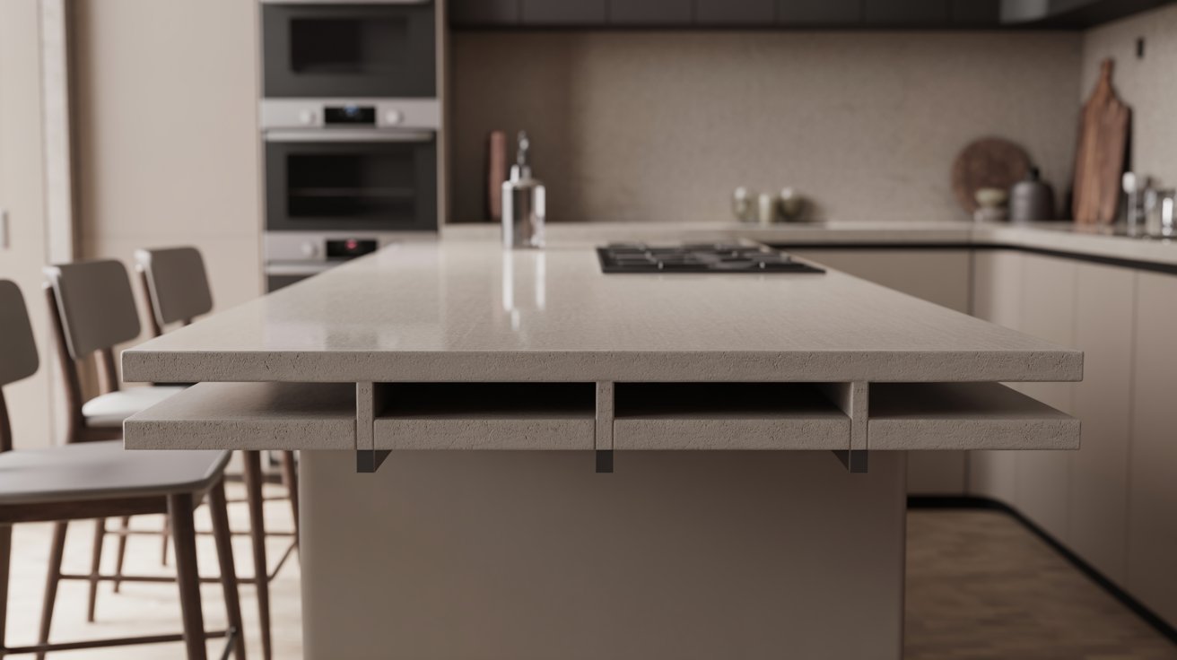 Standard Countertop Thickness for Overhangs and Islands