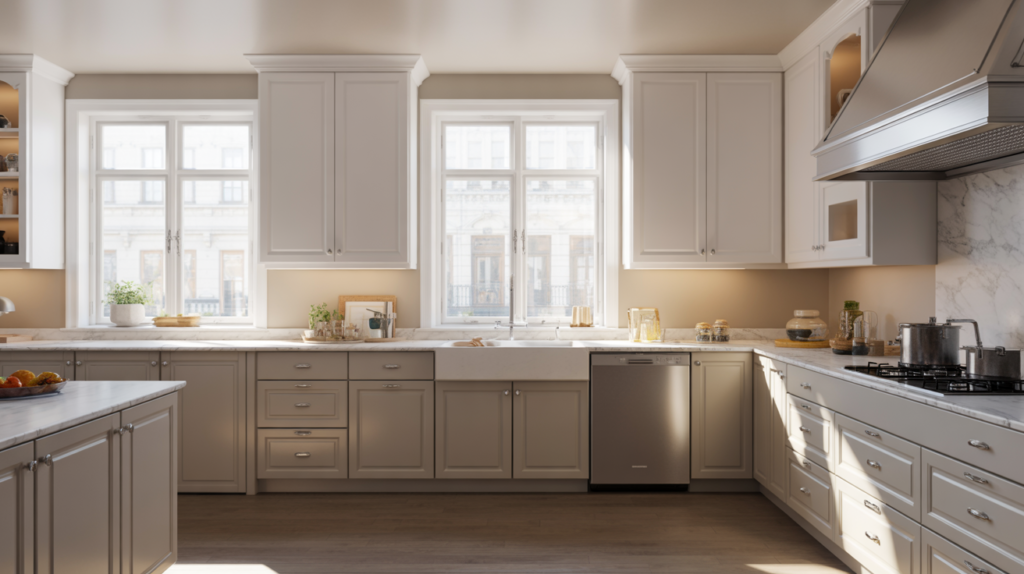 Two Tone Grey and White Kitchen Cabinets That Work