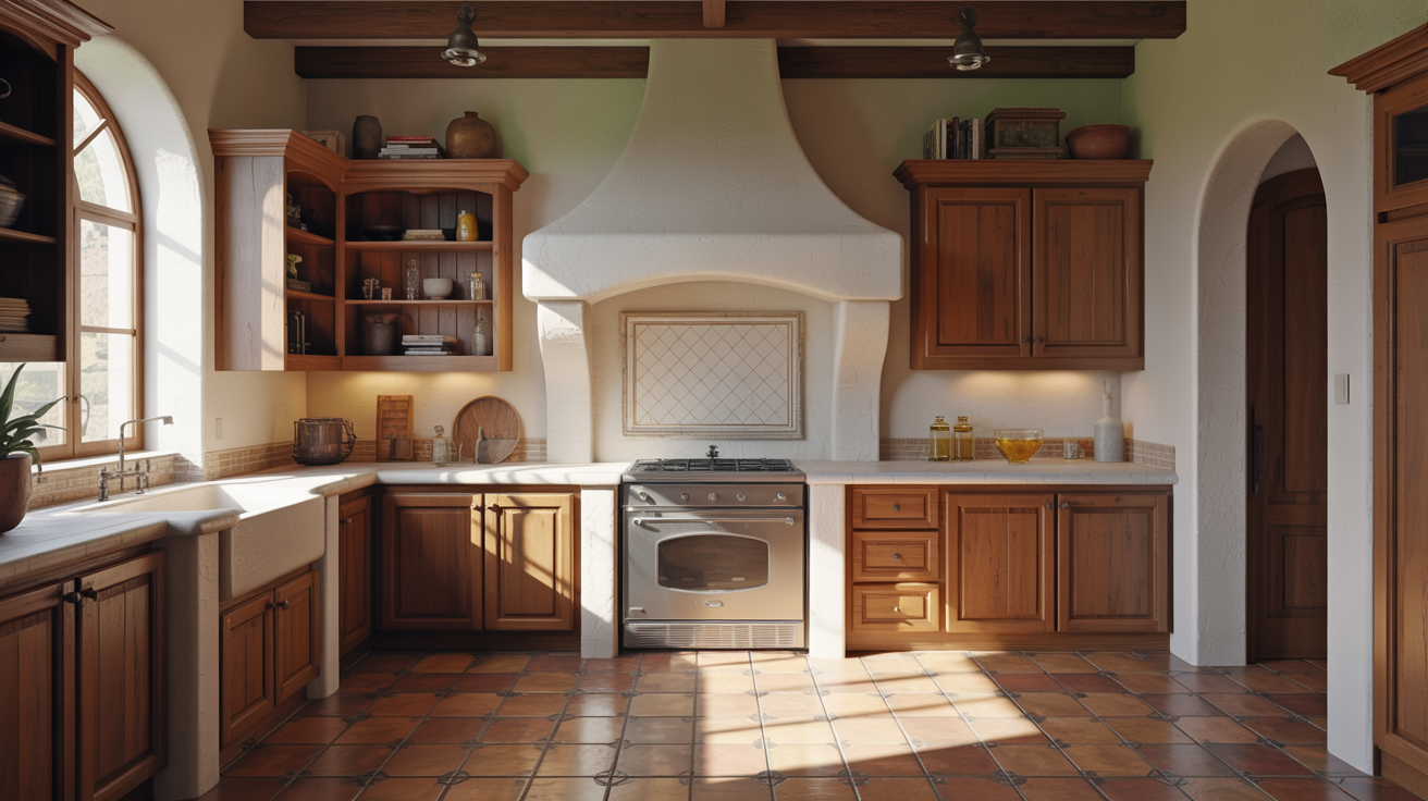 Spanish Kitchen with Statement Hood