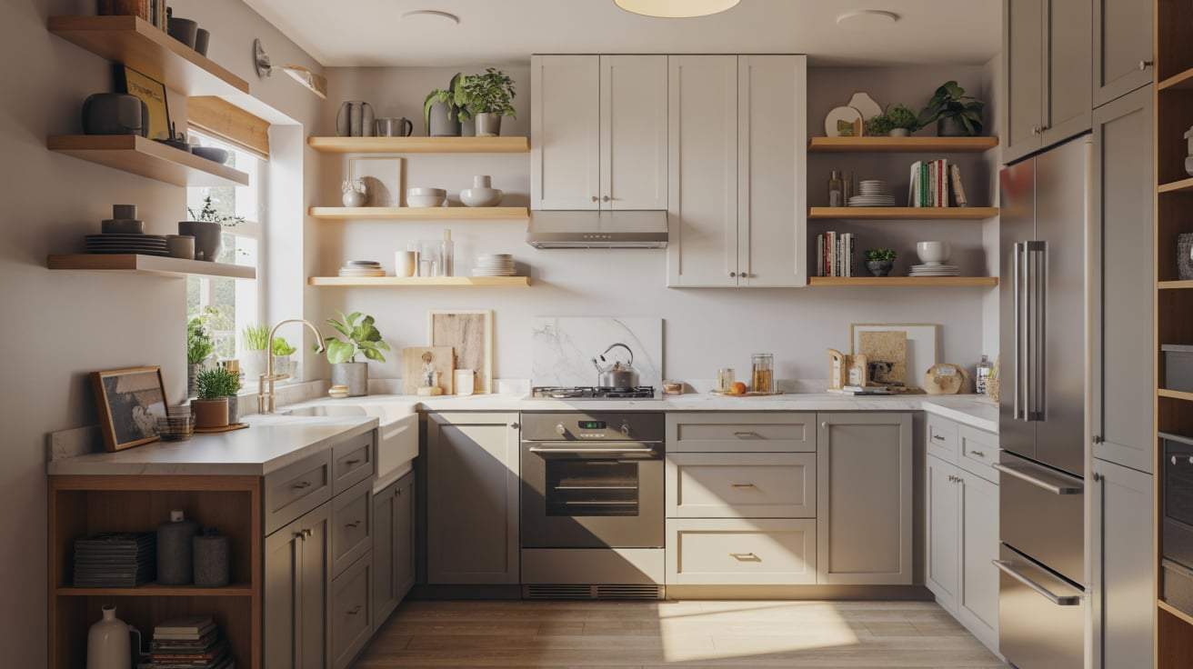 Two-Tone with Open Shelving