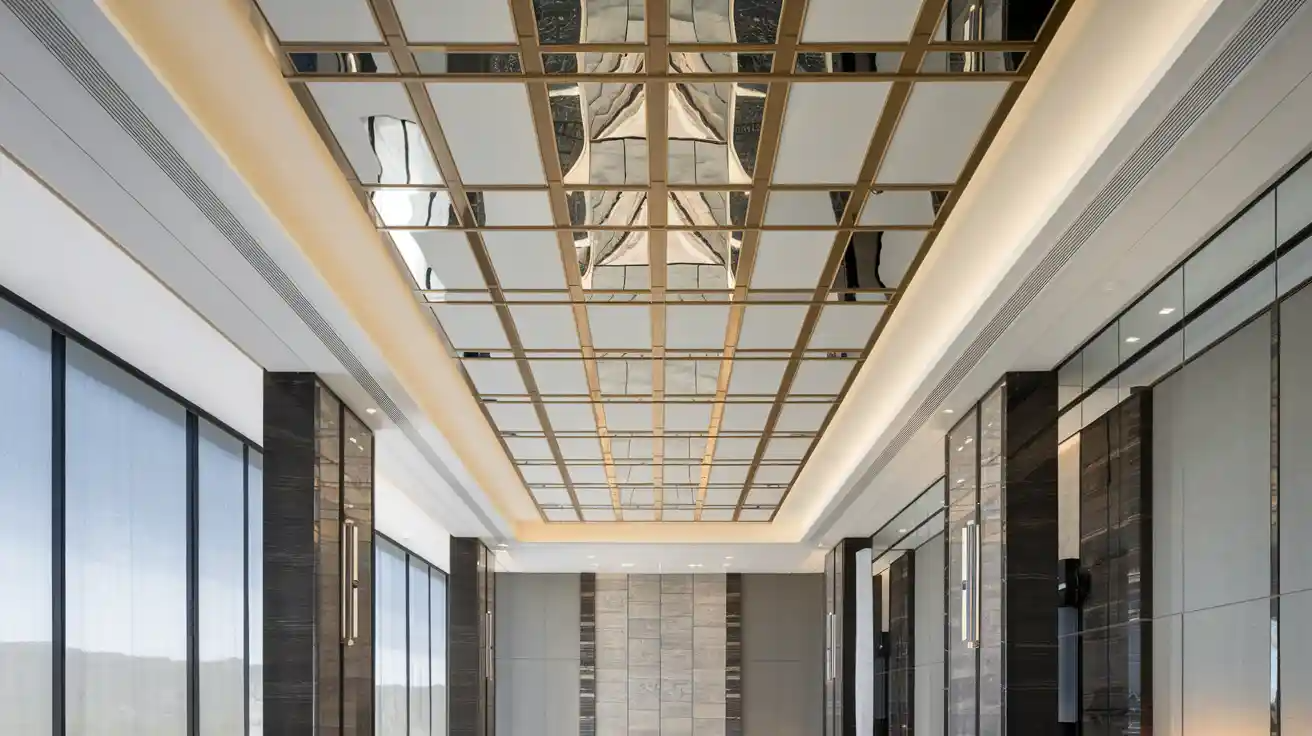 Mirror-Embedded Fall Ceiling