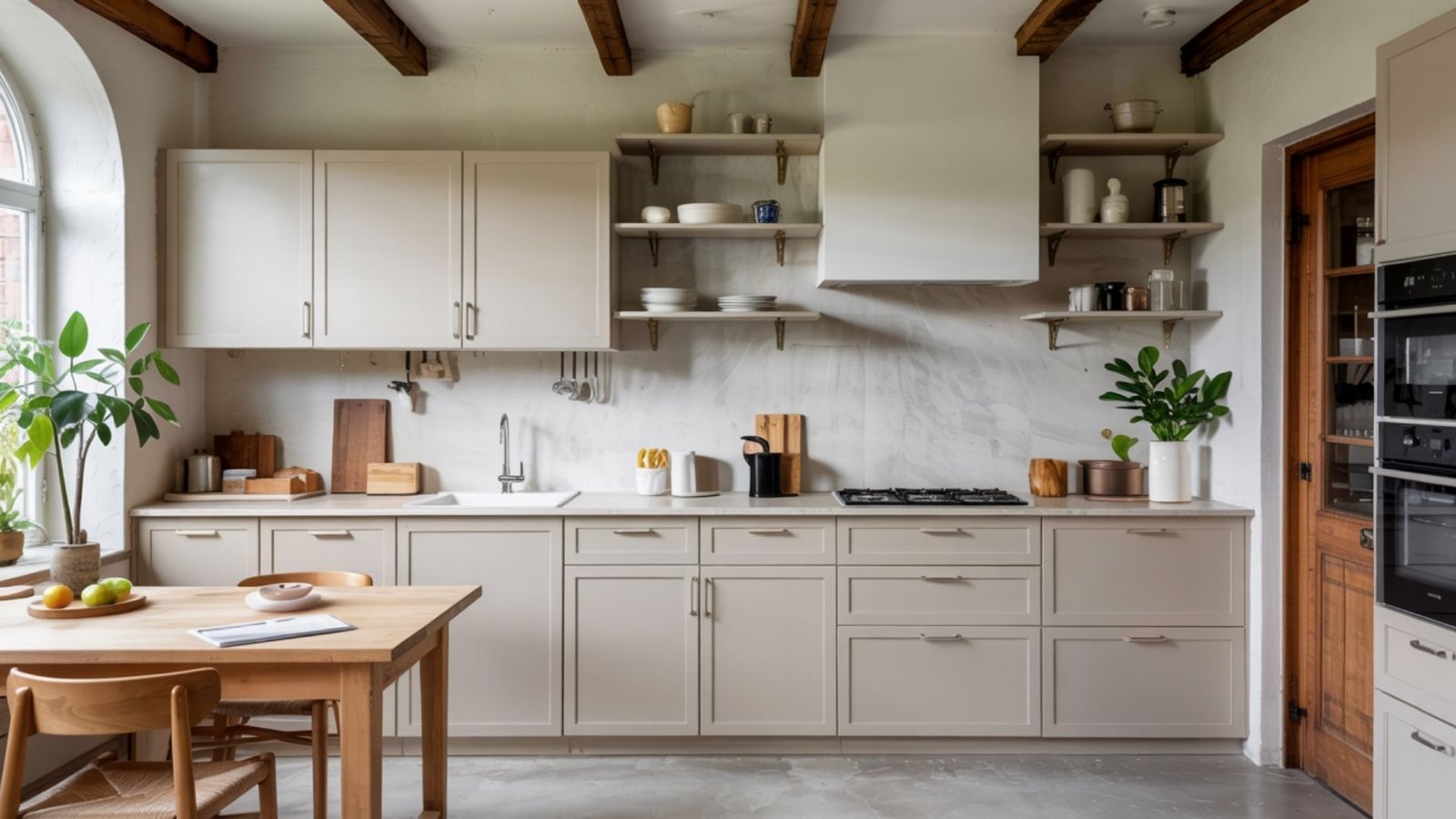 Taupe Cabinets with Matte Finish