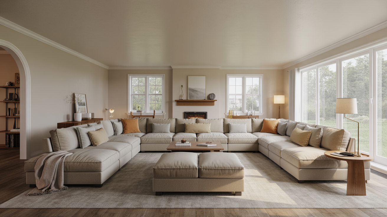 3. L-Shaped Sectional Setup
