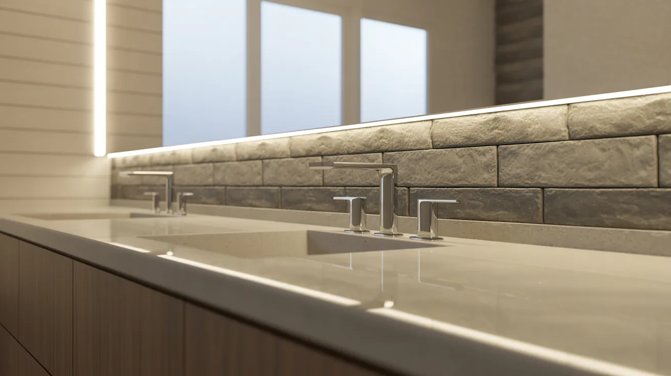 Modern Bathroom Backsplash Height Trends