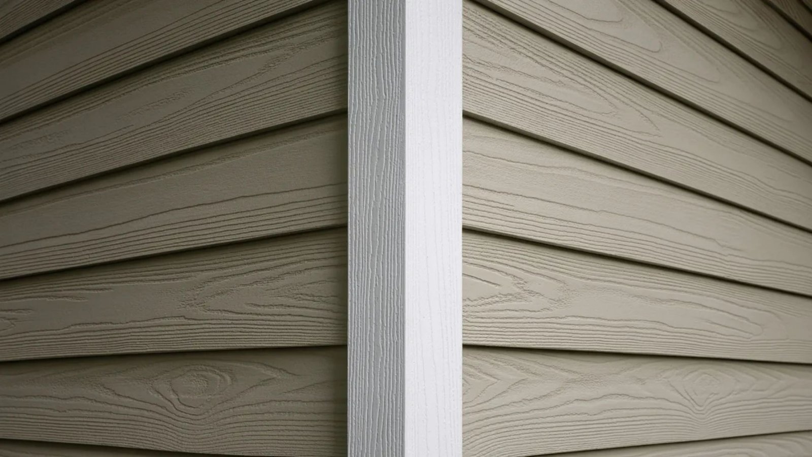 Close-up view of the side of a house, showcasing the exterior materials and architectural details.