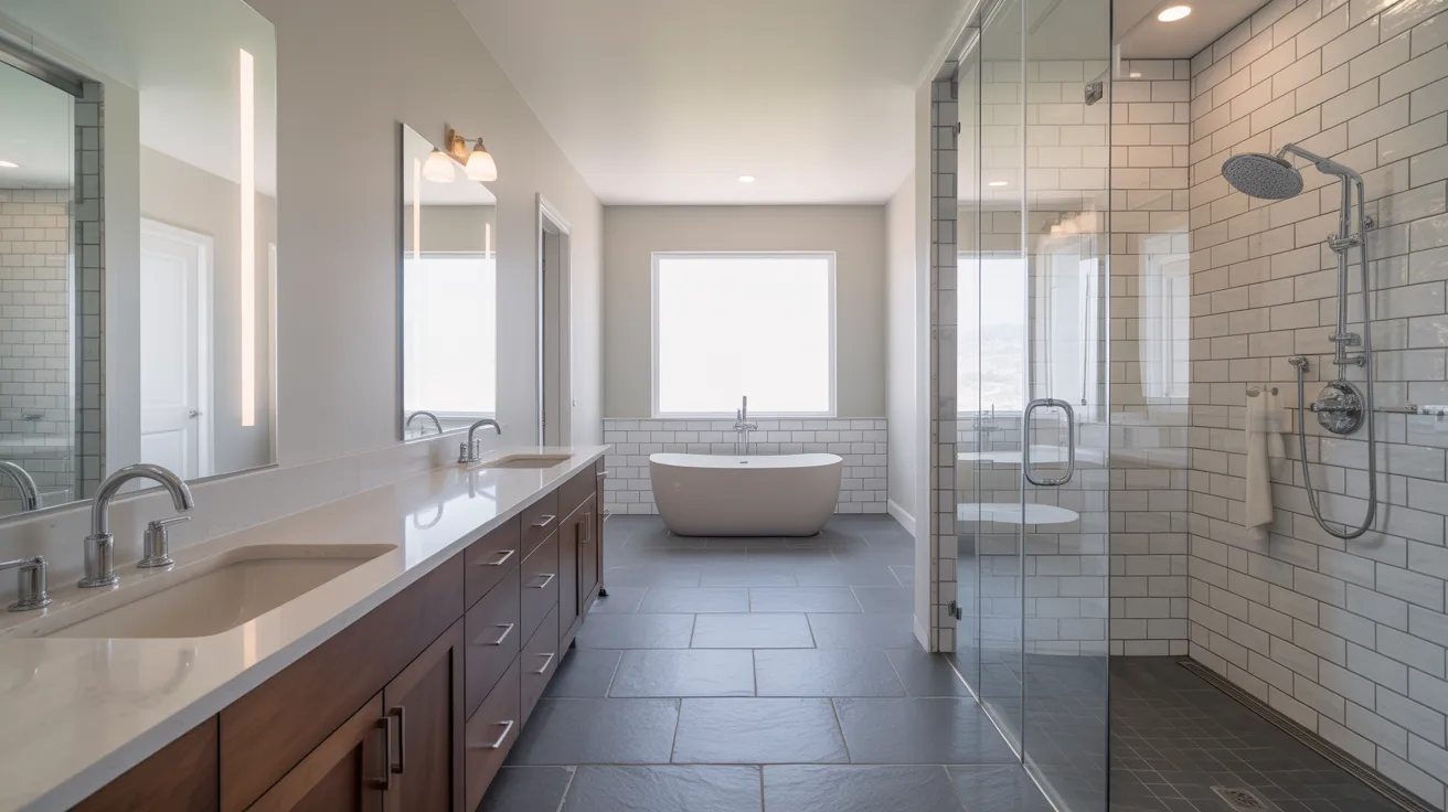 Rectangular Master Bath Layout