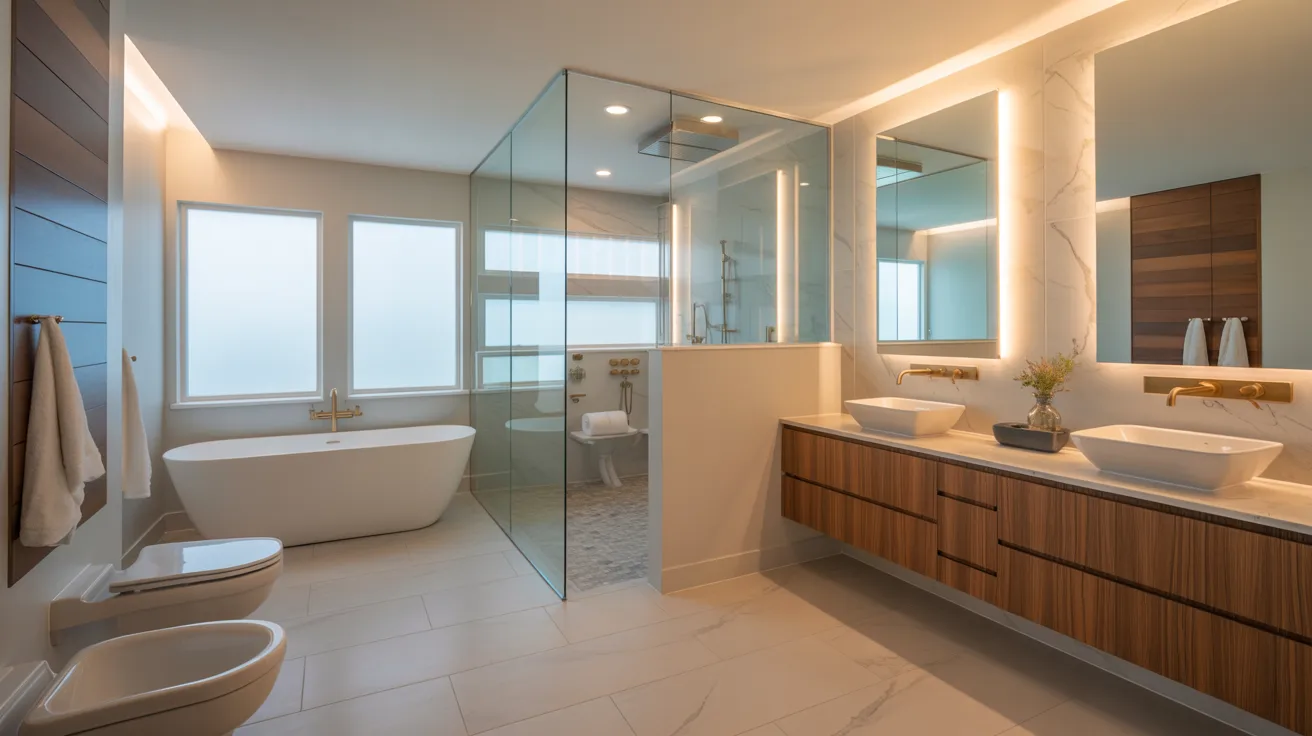Large Master Bath Layout with Luxury Features