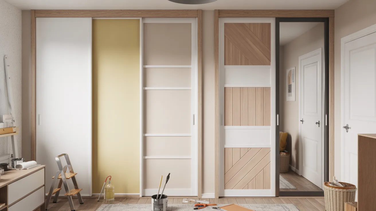 A cozy room featuring a bed, a desk, and a closet, arranged for comfort and functionality.