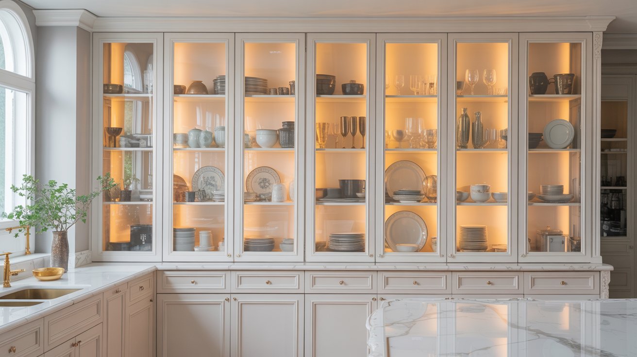 Glass-Front Kitchen Cabinets