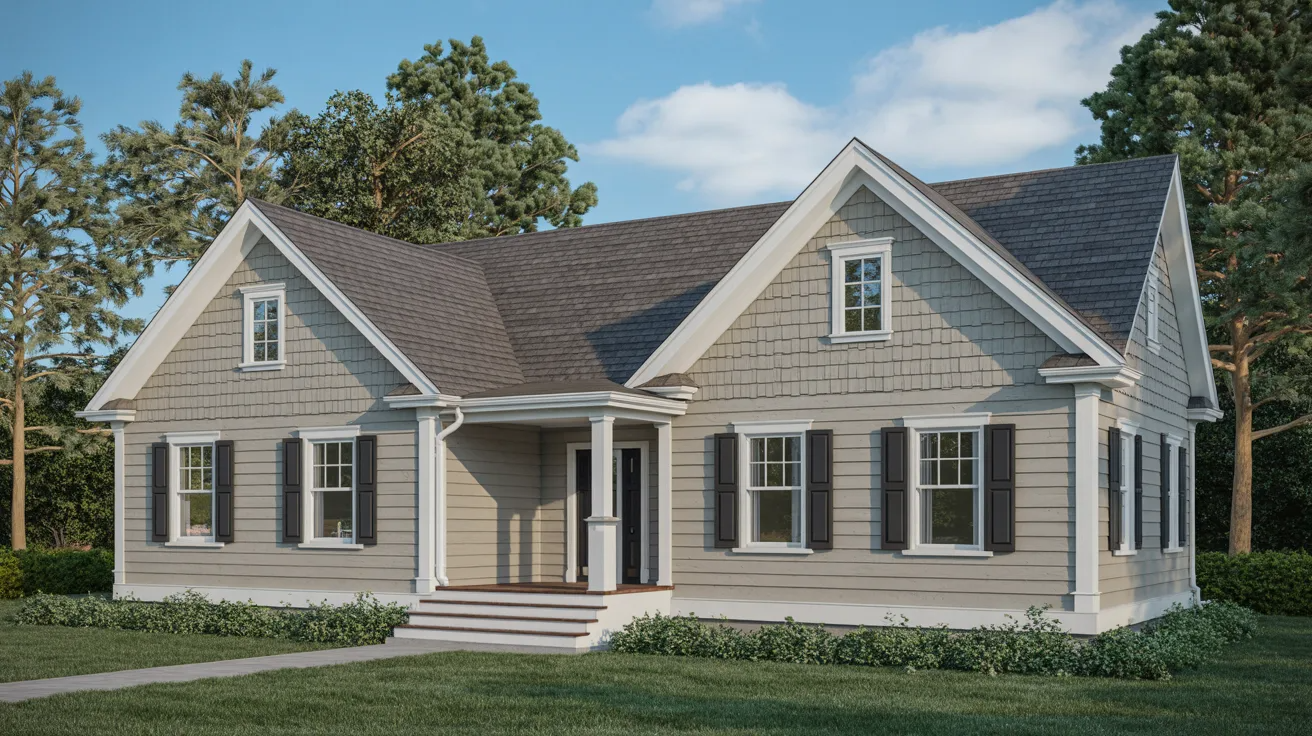 Classic Gray Siding With White Trim