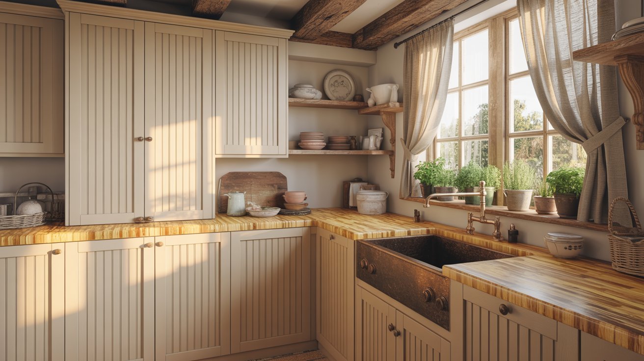 Beadboard Kitchen Cabinets