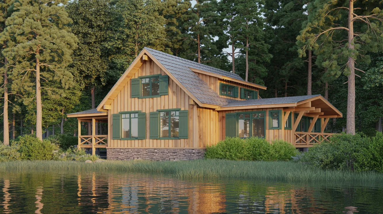 Rustic Lake House Exterior Colors That Blend With Nature