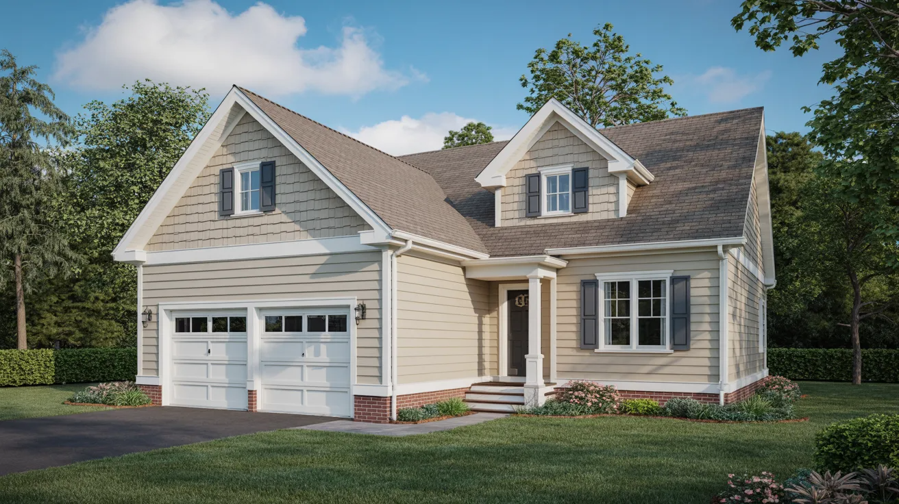 Tan Siding With White Trim