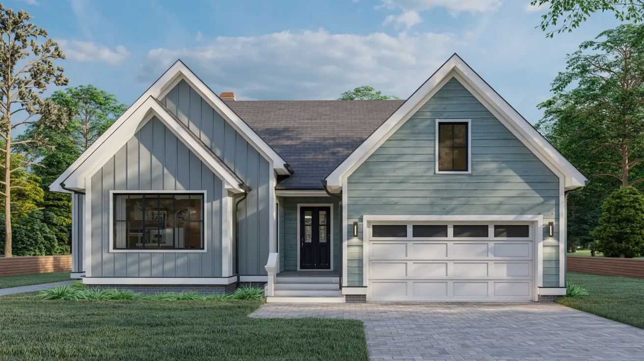 Slate Gray Siding With White Trim