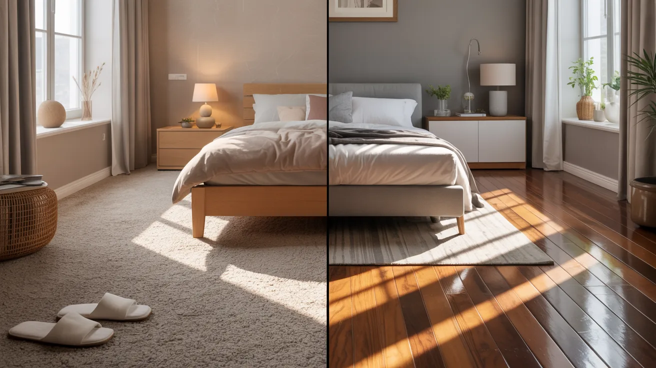A cozy bedroom featuring a neatly made bed and a large window allowing natural light to enter.